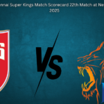 Punjab Kings vs Chennai Super Kings Match Scorecard 22th Match at New Chandigargh, 8 April 2025