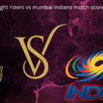 kolkata knight riders vs mumbai indians match scorecard